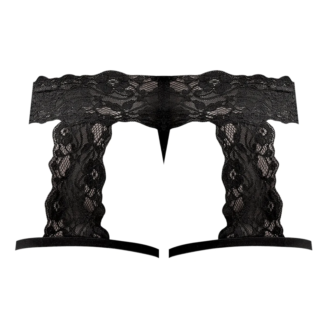 MALEPOWER G-String Garter Short - L/XL - Black