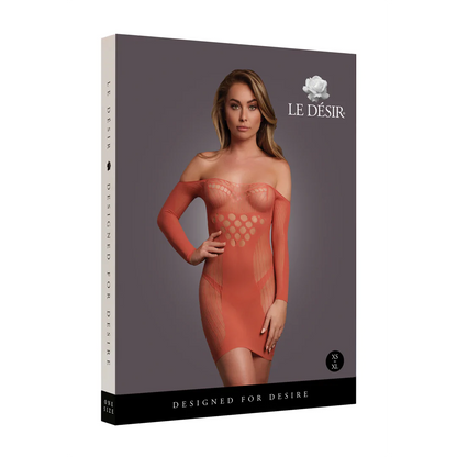 LEDÉSIR Long-Sleeved Net Mini Dress