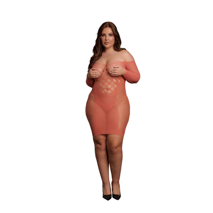 LEDÉSIR Long-Sleeved Net Mini Dress
