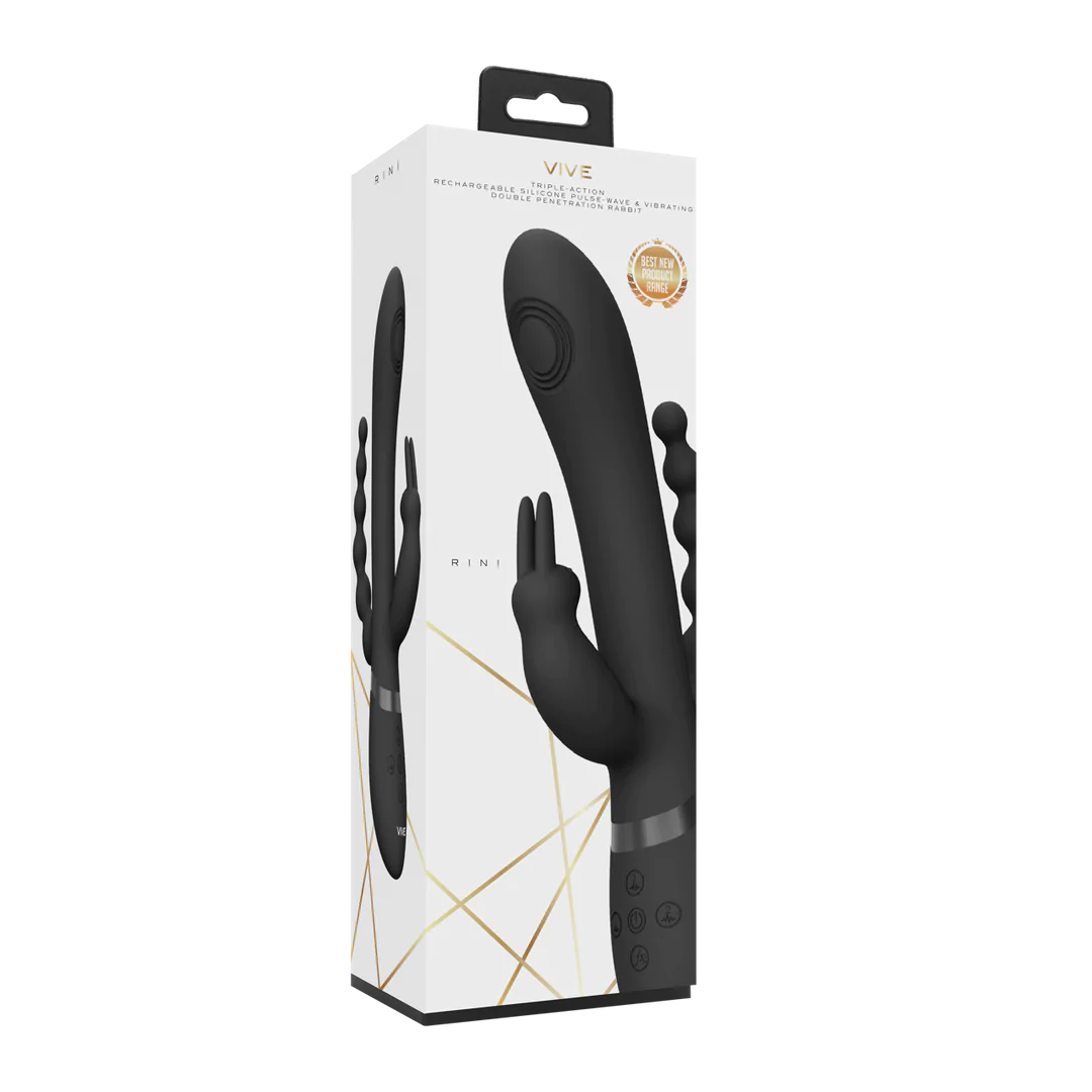 VIVE Rini Pulse Wave &amp; Vibrating Double Penetration Rabbit
