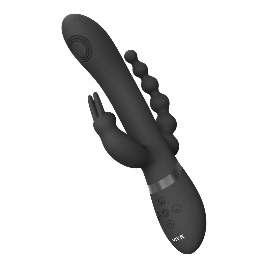 VIVE Rini Pulse Wave &amp; Vibrating Double Penetration Rabbit
