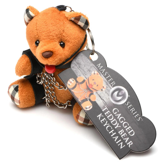 MASTERSERIES Gagged Teddy Bear Keychain - Brown