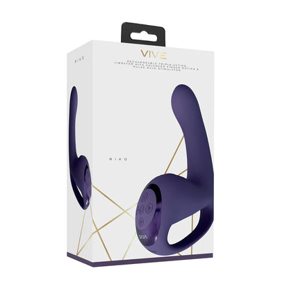 VIVE Riko - Triple Motor Thumper with Advanced Finger Motion & Pulse Wave Stimulator - Purple