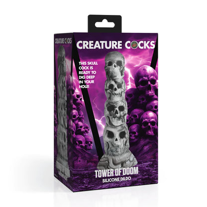 CREATURECOCKS Tower of Doom - Silicone Dildo - Grey