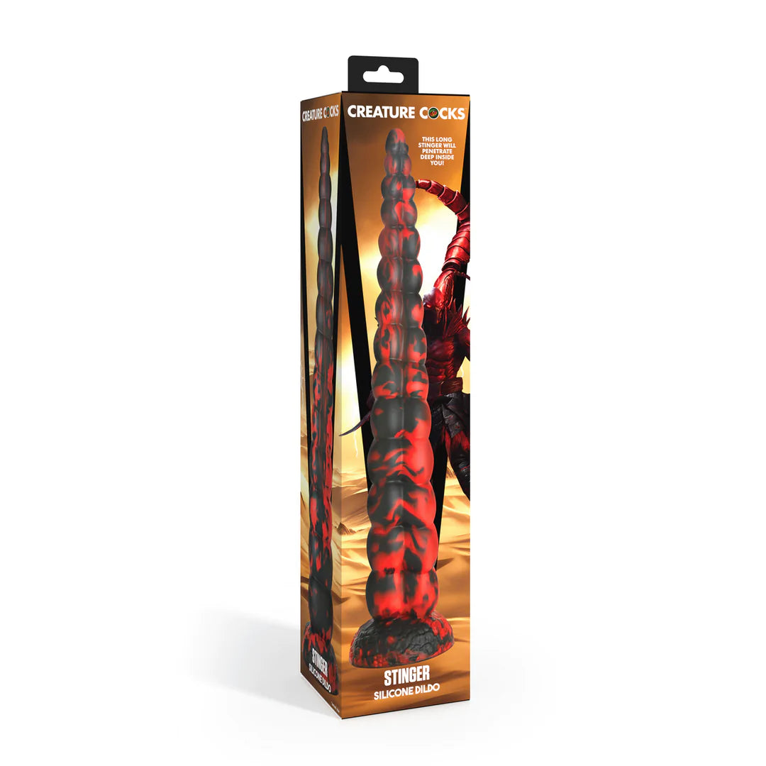 CREATURECOCKS Stinger - Silicone Dildo - Red/Black