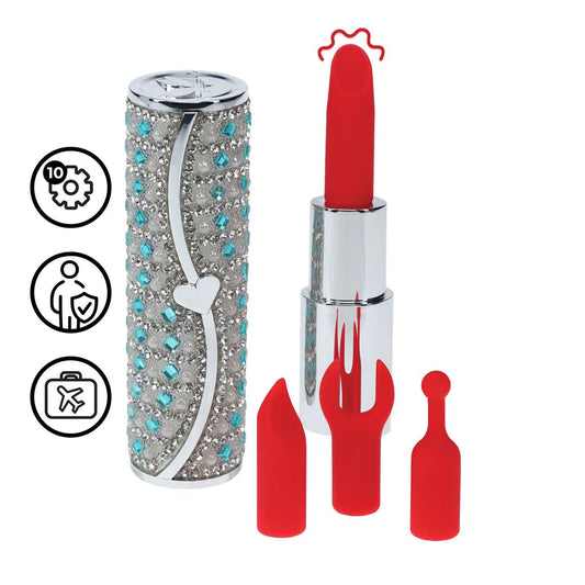 LOVELINE Tiffany - Lipstick Vibrator with 4 Attachments