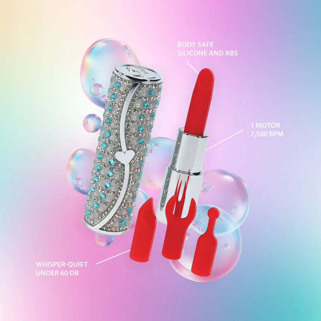 LOVELINE Tiffany - Lipstick Vibrator with 4 Attachments