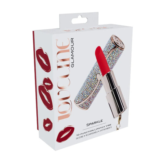 LOVELINE Sparkle - Lipstick Vibrator with 4 Attachments - Iridescent