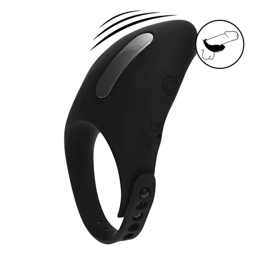 LEVELZ Adjustable Vibrating Silicone Cockring - Black