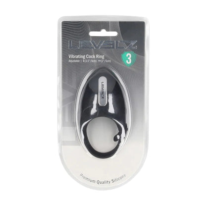 LEVELZ Adjustable Vibrating Silicone Cockring - Black