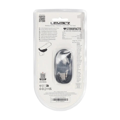 LEVELZ Adjustable Vibrating Silicone Cockring - Black