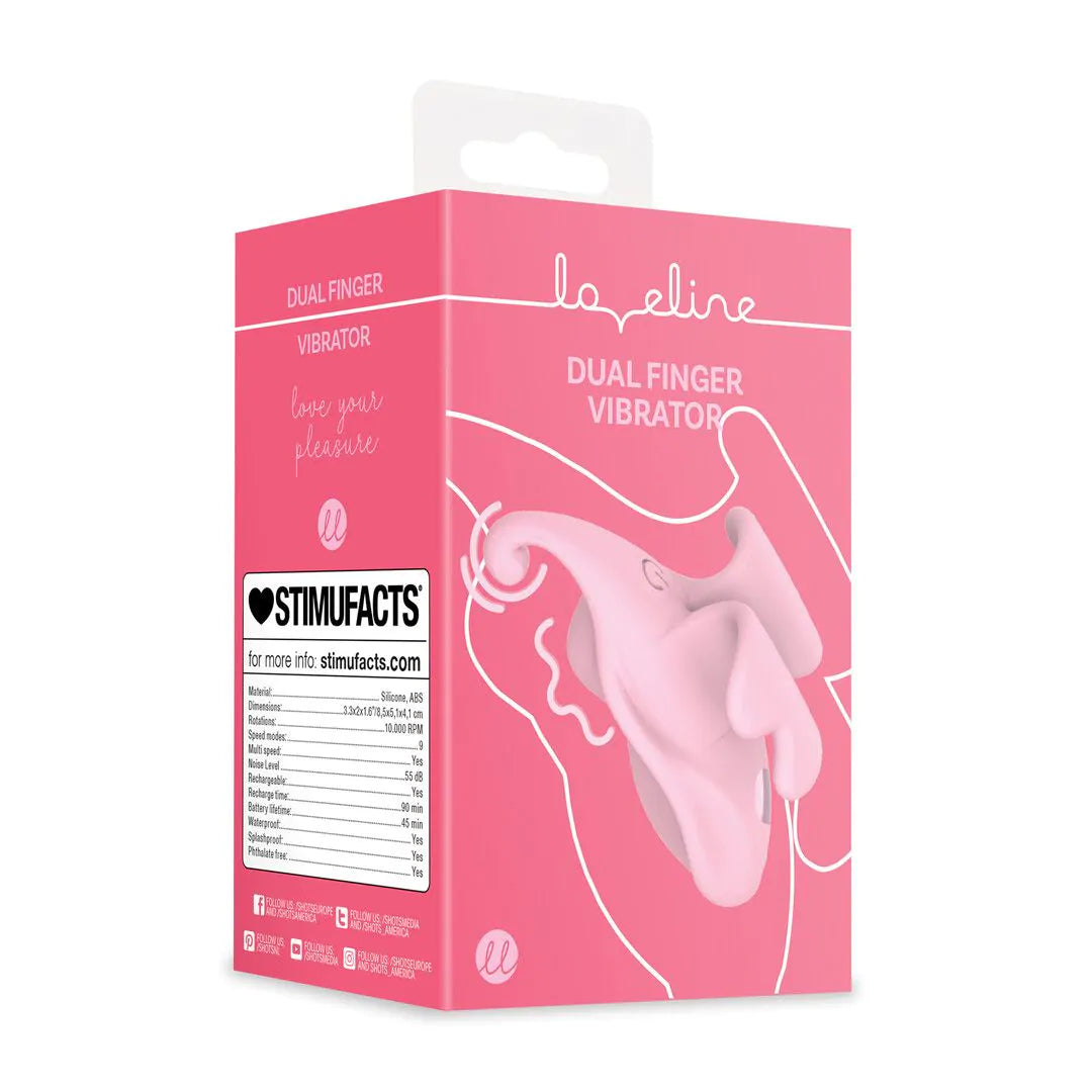 LOVELINE Finger Dual Vibrator - Pink