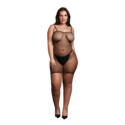 LEDÉSIR Short Dress Fishnet and Spaghetti Straps