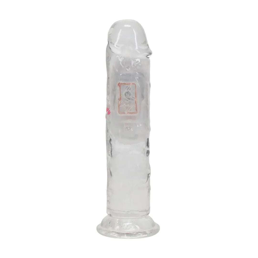 REALROCK LED Vibrating Straight Cock - 6" / 15 cm - Transparent