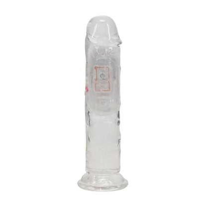 REALROCK LED Vibrating Straight Cock - 6" / 15 cm - Transparent