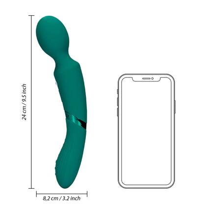 LOVELINE Double-Sided Vibrating Wand - Green Gable