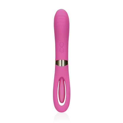 LOVELINE Double-Sided Flapping and G-Spot Vibrator - Exuberant Pink