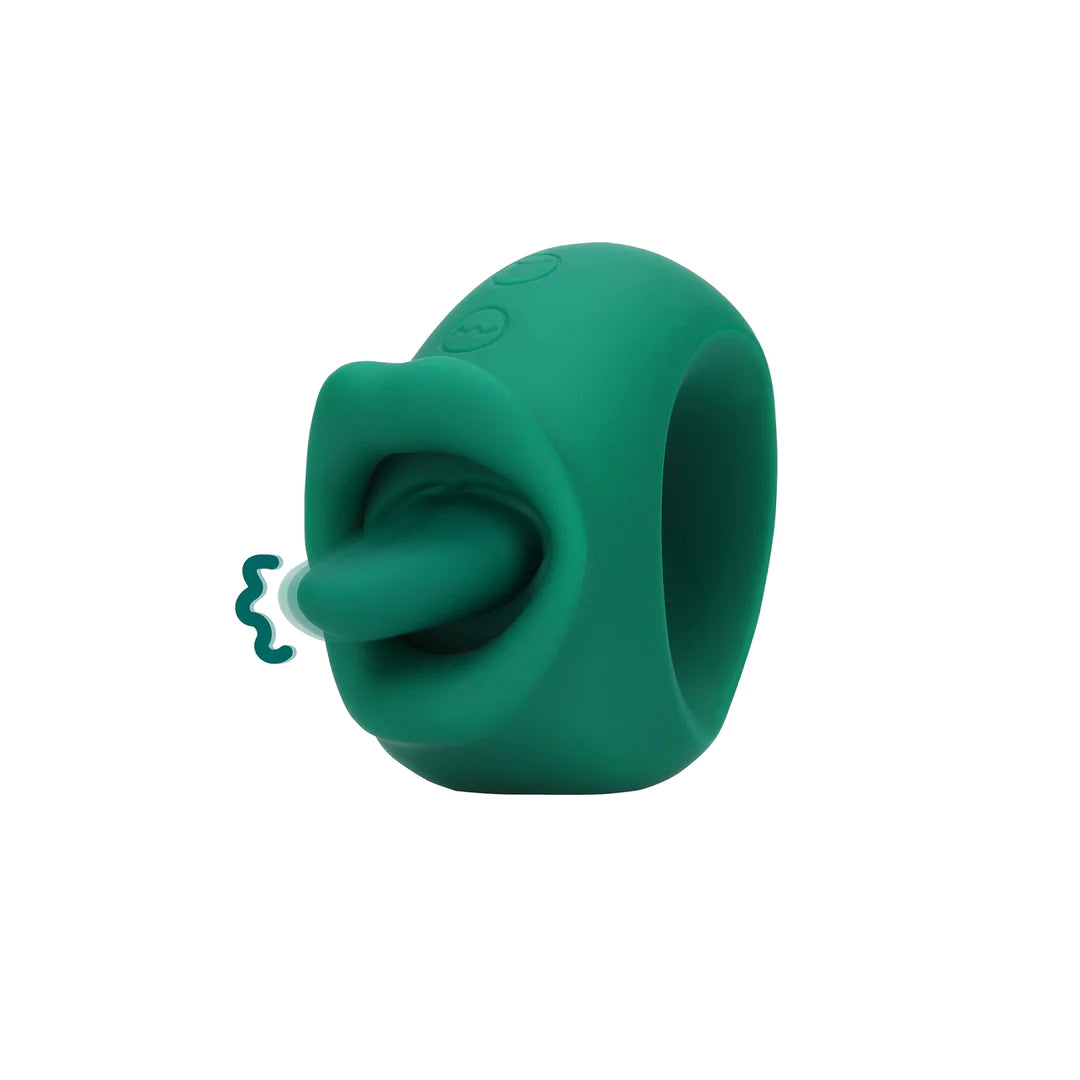 LOVELINE Licking and Vibrating Clitoral Stimulator - Ancient Sea