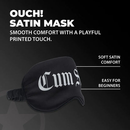 OUCH! Printed Satin Mask - Black