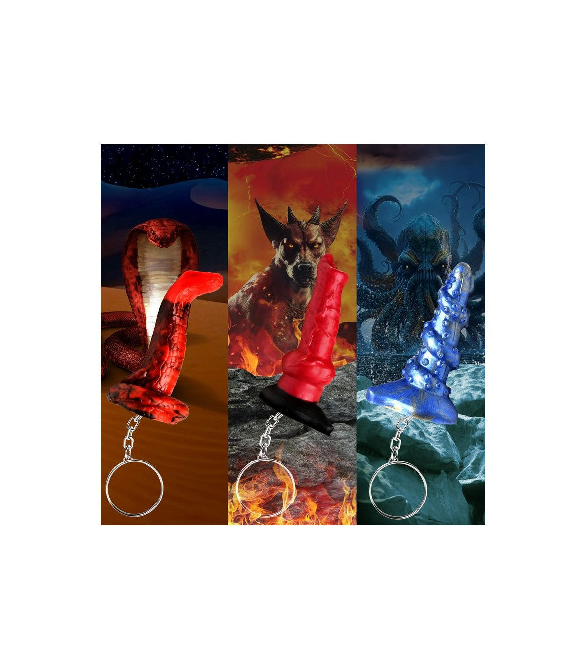 CREATURECOCKS Keyring Set