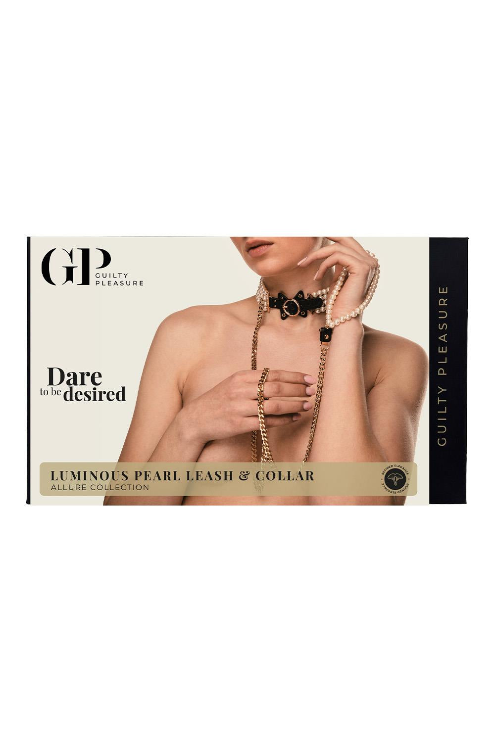 GUILTYPLEASURE Luminious Pearl Leash And Collar