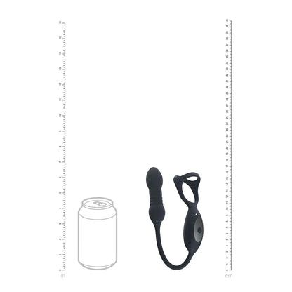 LEVELZ Vibrating and Thrusting Silicone Tri O Cockring with Prostate Stimulator