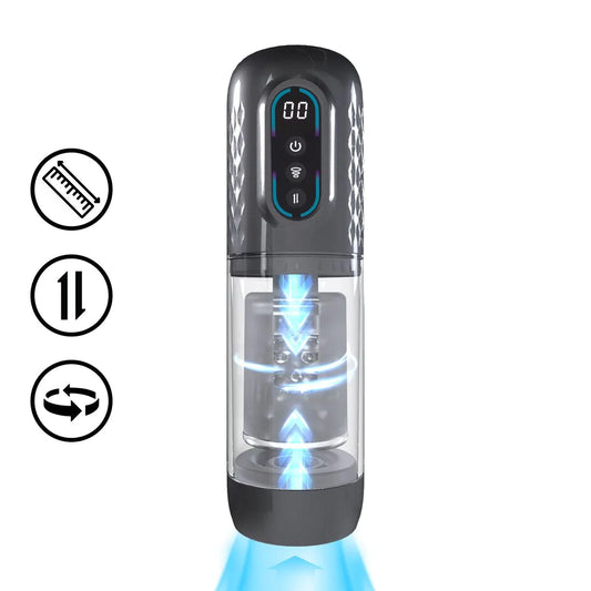 PUMPED Vortex - Suction Rotation and Thrusting Masturbator Pump