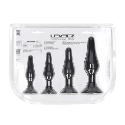 LEVELZ Slim Silicone Anal Plug Set of 4