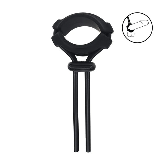 LEVELZ Detachable Wide Adjustable Silicone Lasso Cockring - 5mm