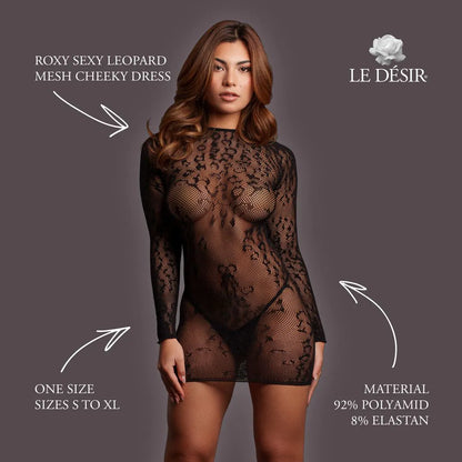 LEDÉSIR Roxy - Sexy Leopard Mesh Cheeky Dress