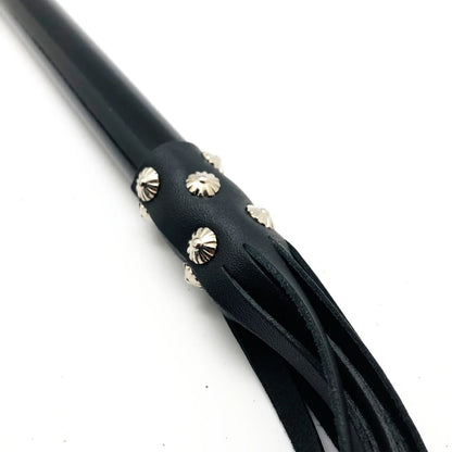 THERED Wooden Martinet with Leather Strings - 78 cm - Black