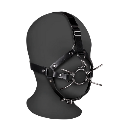 OUCH! Head Harness with Spider Gag and Nose Hooks