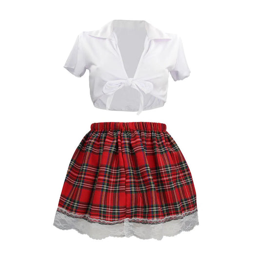 S-LINE Schoolgirl Costume - S/M - White